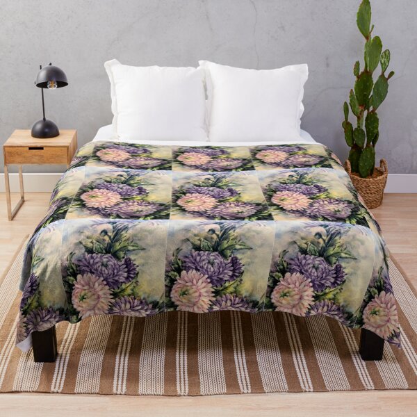 Honey Suckles by Lillian Garrett Throw Blanket