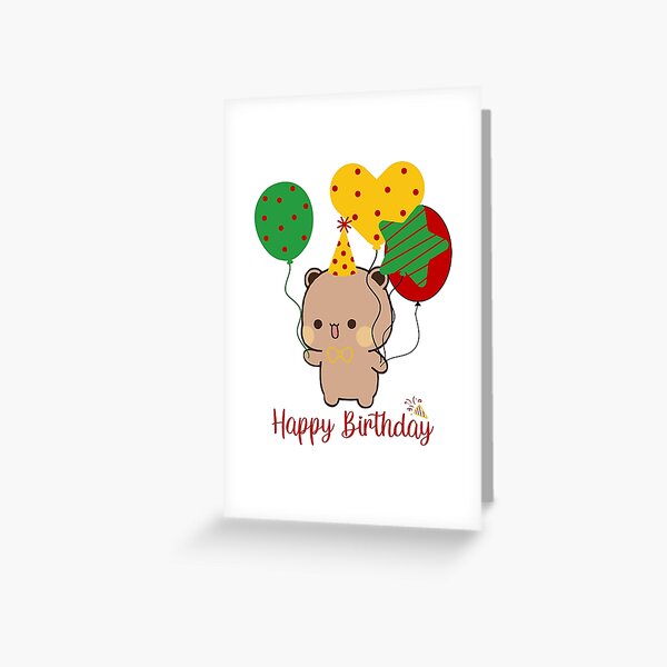 Item preview, Happy Birthday from DuDu Bear to BuBu Panda designed and sold by Pandety.