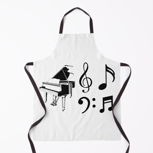 Item preview, Piano, eighth notes, and bass and treble clefs designed and sold by ElegantTeaTime.