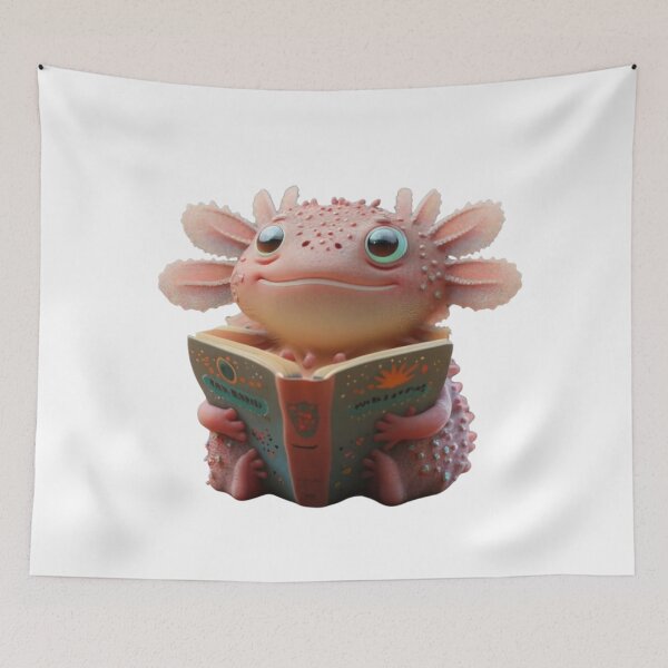 Item preview, Axolotl's Whimsical Reading World designed and sold by BestArtByArvind.