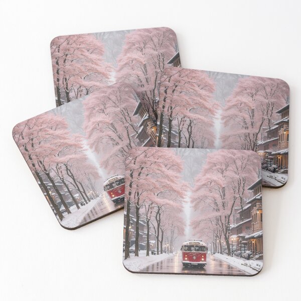 Item preview, Winter Red Bus designed and sold by Witsprings.