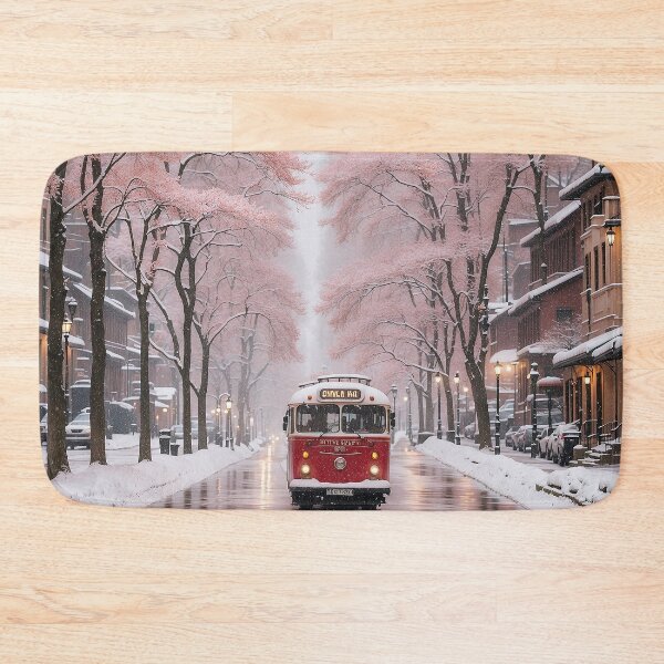 Item preview, Winter Red Bus designed and sold by Witsprings.