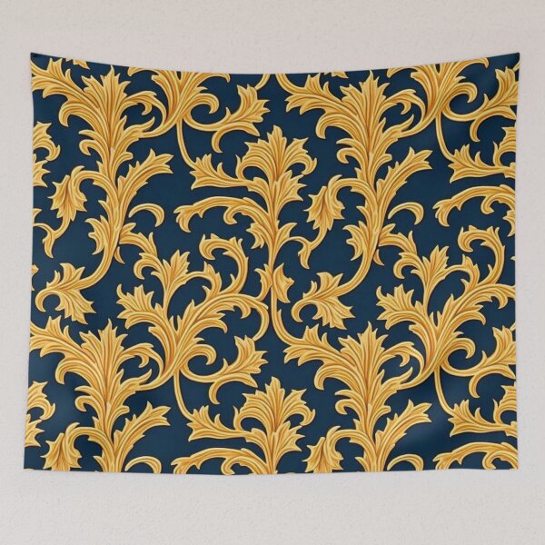 Item preview, Floral Art Elegant & Royal Blue Regal Filigree Damask  1X designed and sold by Zeporas Castle.