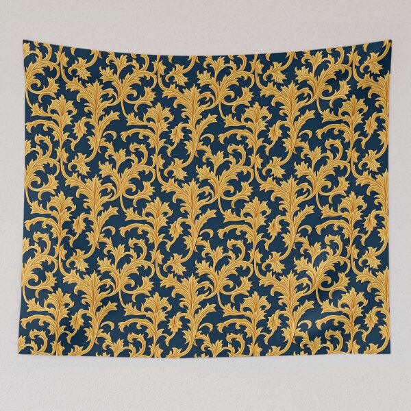 Item preview, Floral Art Elegant & Royal Blue Regal Filigree Damask  2X designed and sold by Zeporas Castle.