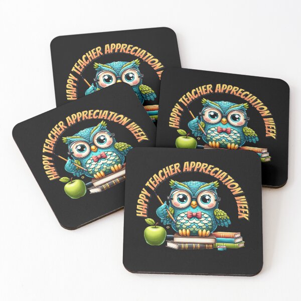 Item preview, "Happy Teacher Appreciation Week - Charming Owl with Books" designed and sold by ChromaticBlend.
