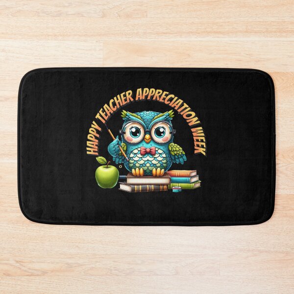 Item preview, "Happy Teacher Appreciation Week - Charming Owl with Books" designed and sold by ChromaticBlend.