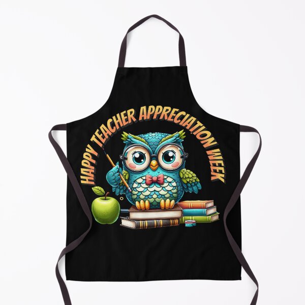 Item preview, "Happy Teacher Appreciation Week - Charming Owl with Books" designed and sold by ChromaticBlend.
