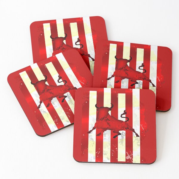 Item preview, Bull sport of red and white flag designed and sold by AlbertoRuiZ.