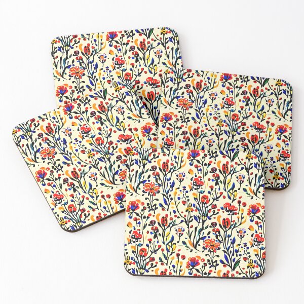 Item preview, Floral Art Elegant & Royal Red Wildflowers Seamless Pattern 1X designed and sold by Zeporas Castle.