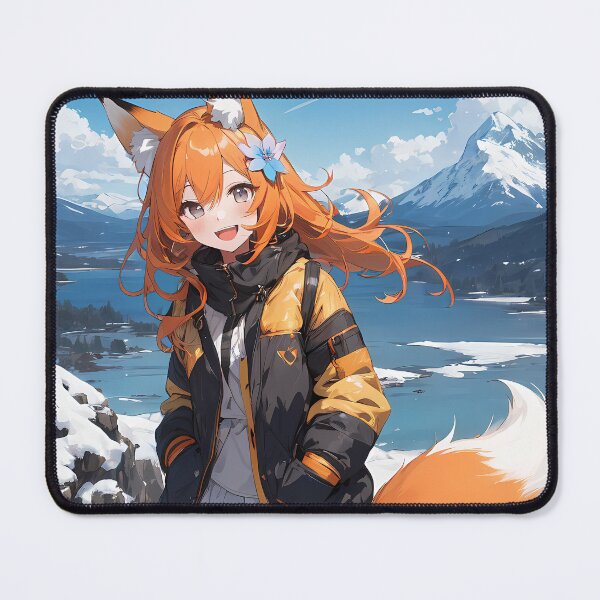 Item preview, Cute monster foxy anime girl portrait in snow art designed and sold by TheArtistOf2022.