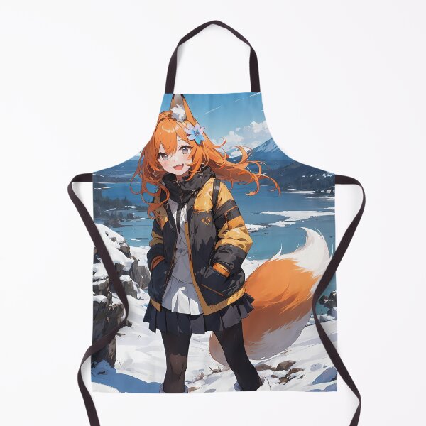 Item preview, Cute monster foxy anime girl portrait in snow art designed and sold by TheArtistOf2022.