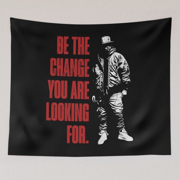 Item preview, Be The Change - Hip Hop Inspirational Quote designed and sold by Urban-Alien.