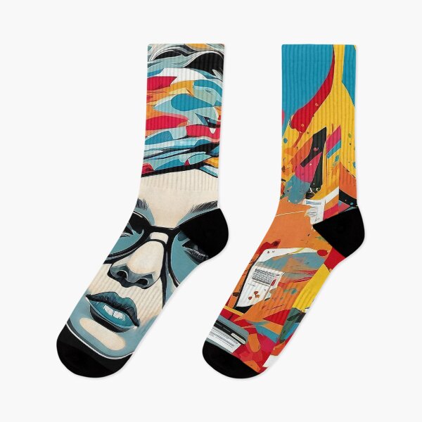 Item preview, Urban Beats Reimagined Muse Amidst Geometric Vibrance" designed and sold by ArtComixHaven.