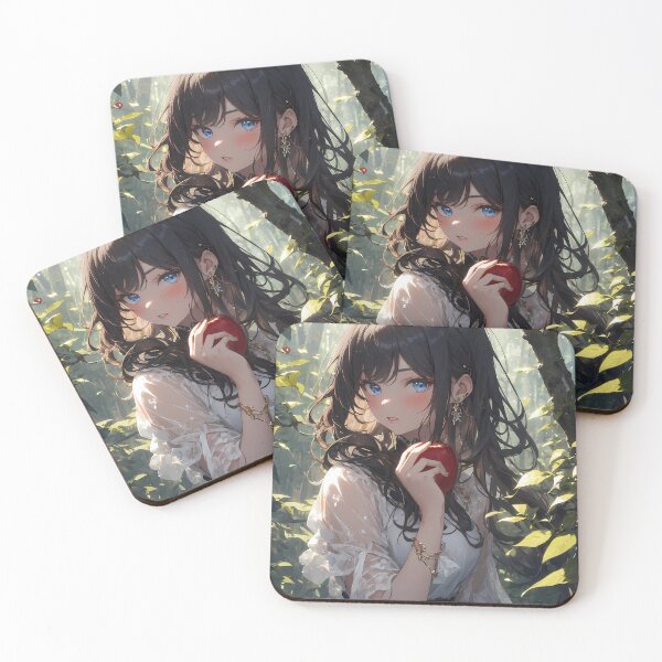 Item preview, Anime princess with apple in forest portrait art designed and sold by TheArtistOf2022.