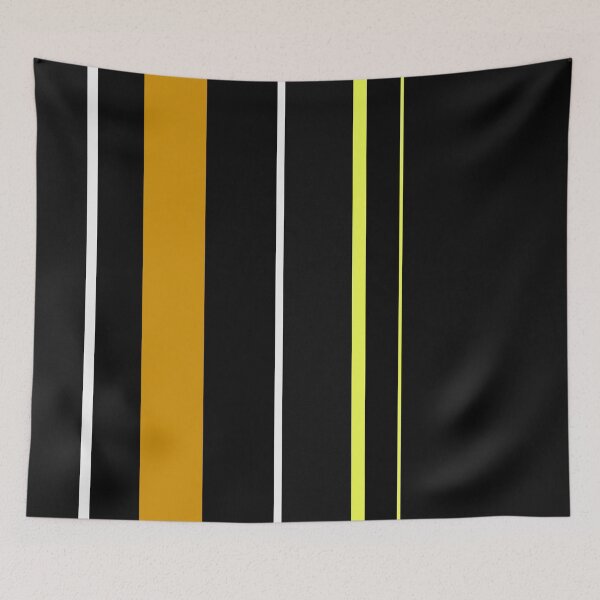 Item preview, "Previously Charged" - Black Yellow White Lines Contemporary Grid Shapes designed and sold by pngrktes-art.