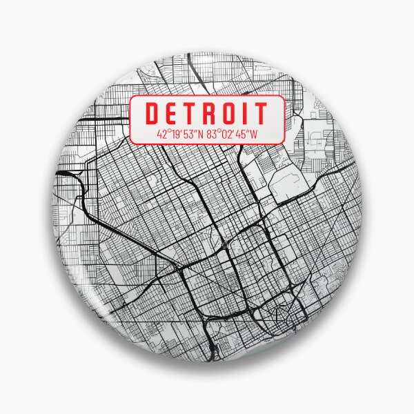 Artikelvorschau, Detroit-Karte entworfen und verkauft von Digital Sanctuary.