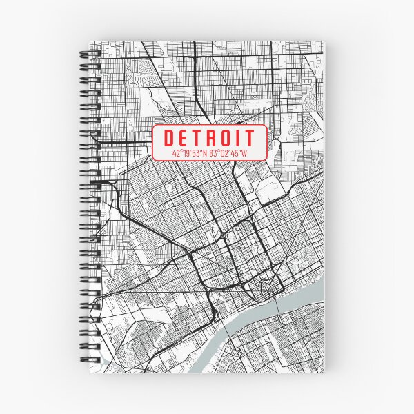 Aperçu de l'œuvre Carte de Détroit créée et vendue par Digital Sanctuary.
