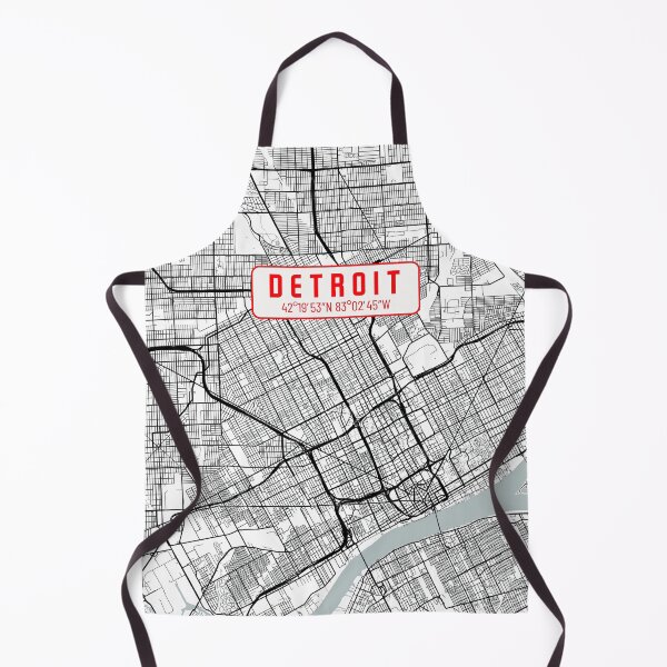 Item preview, Detroit map designed and sold by Digital Sanctuary.