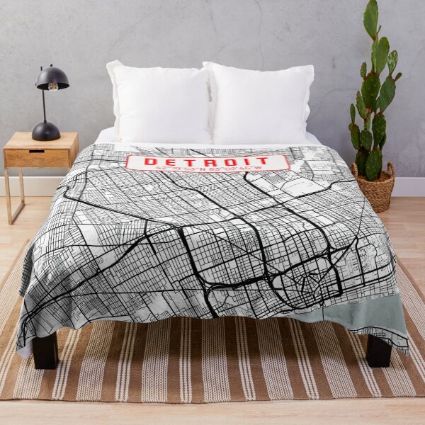 Item preview, Detroit map designed and sold by Digital Sanctuary.