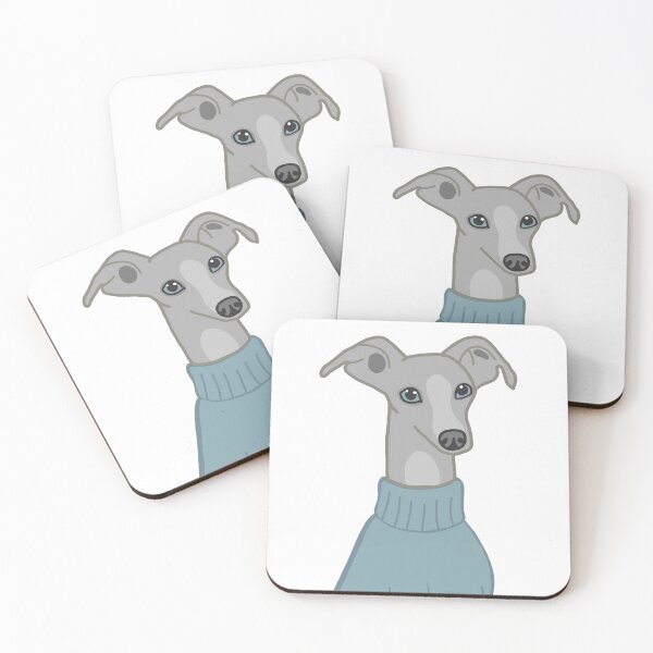 Item preview, Cute gray italian greyhound whippet designed and sold by Cinnamonbon.