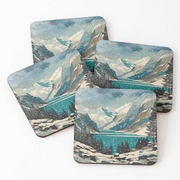 Item preview, Alpine Lake - Snowy Landscape Design designed and sold by HausKatz.
