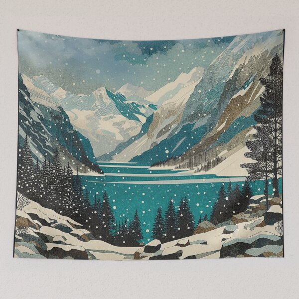Item preview, Alpine Lake - Snowy Landscape Design designed and sold by HausKatz.