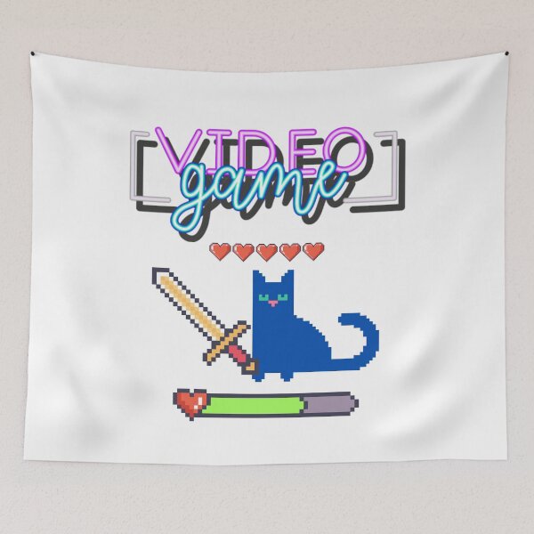Item preview, Blue Cat with Sword designed and sold by KingasMAKE.