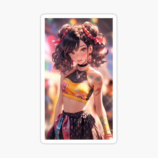 Aperçu de l'œuvre Art de portrait de fille anime de danse créée et vendue par TheArtistOf2022.