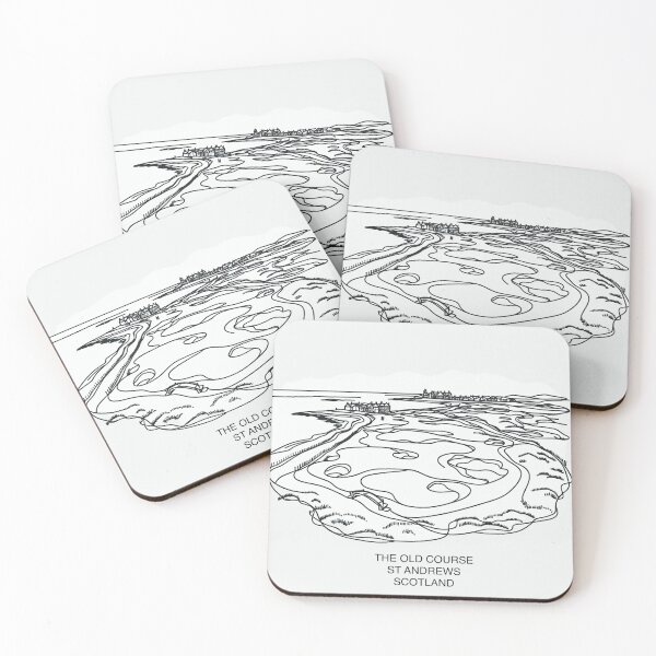 Item preview, The Old Course, Single Line Drawing designed and sold by ArtfulMiller.