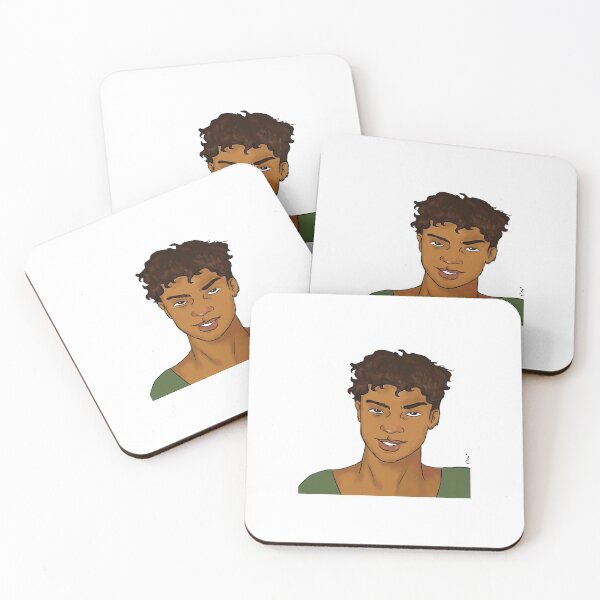 Item preview, Black person, smile, green, curly, joy, portrait designed and sold by cimentodoce.