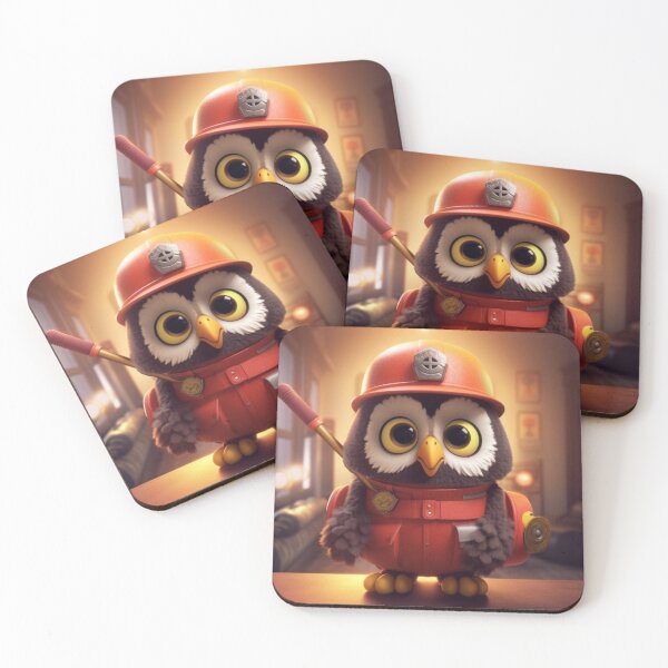 Item preview, Fireman Owl "Ozias" designed and sold by Highlandkings.