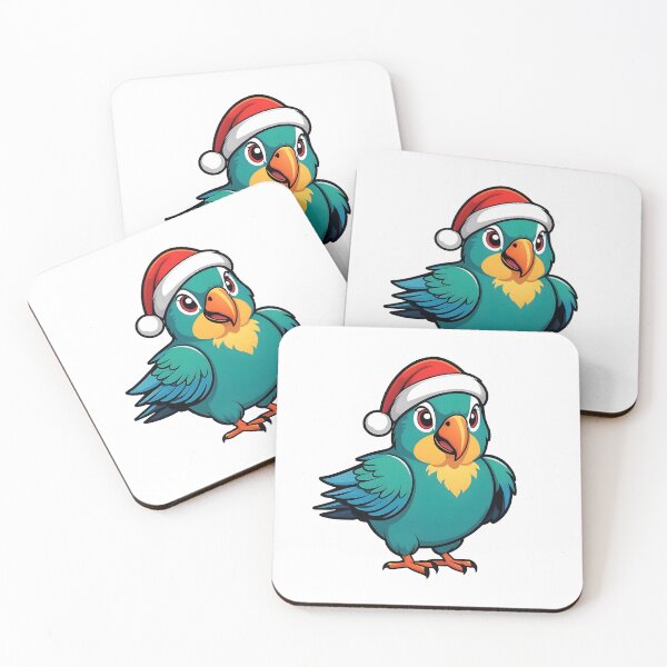 Item preview, Cute Angry Christmas Parrot designed and sold by ArtCornerStudio.