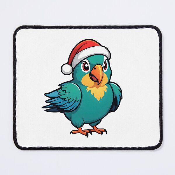 Item preview, Cute Angry Christmas Parrot designed and sold by ArtCornerStudio.