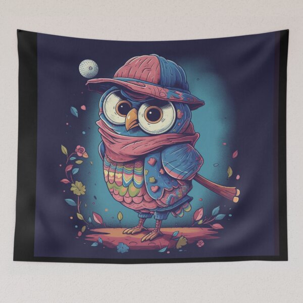 Item preview, Golfer Owl "Omarion" designed and sold by Highlandkings.
