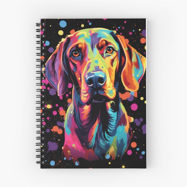 Item preview, colorful redbone coonhound colorful dog painting designed and sold by WallyPink.