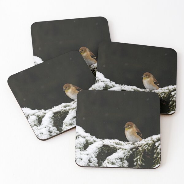 Item preview, Winter Goldfinch On Snowy Branch designed and sold by Deb Oppermann.