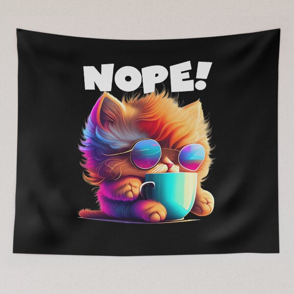 Item preview, Nope! Funny Cat Lovers Tee & Stuff designed and sold by Giggle Crafts Co.