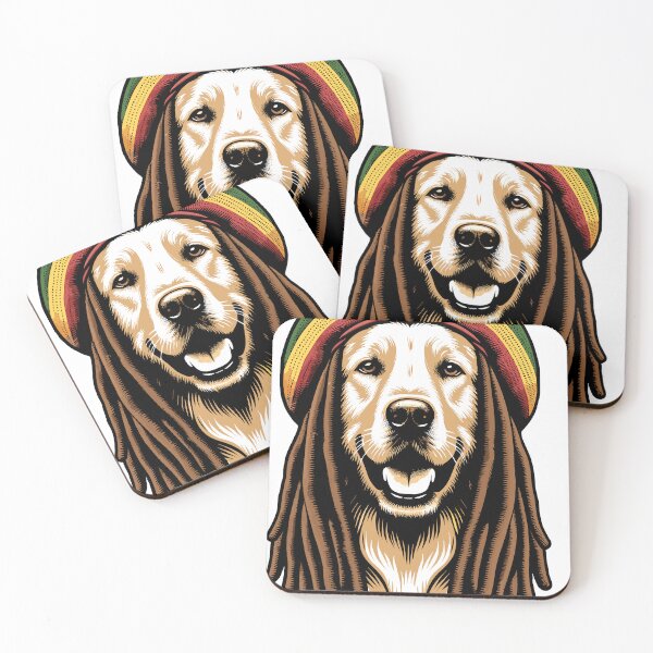 Item preview, Reggae Rhythm Pooch: Rasta Vibes Golden Retriever Tee designed and sold by PunnyPawsShop.