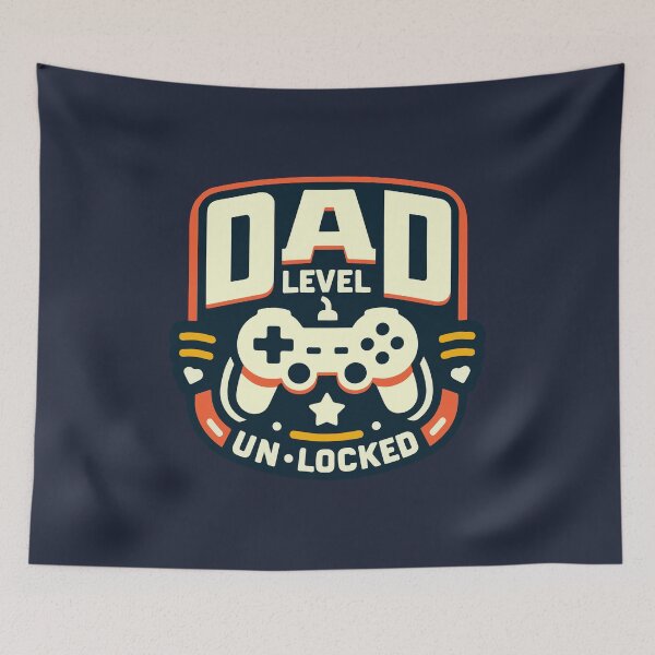 Item preview, Dad Level Unlocked Vintage Funny Dad Gift designed and sold by MommyVibeArts.