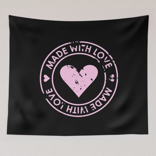 Item preview, Made with Love Pink Heart Valentine's Day designed and sold by Comfy Creations.