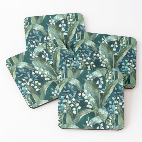 Item preview, Beautiful Gentle Lily of the Valley Flower Pattern in Green and White designed and sold by CGSGraphics.