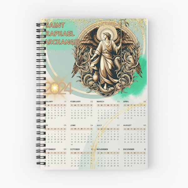 Artikelvorschau, Kalender des Erzengels St. Raphael 2024 – Engel der Heilung. St. Raphael Geschenk entworfen und verkauft von Alkymias.