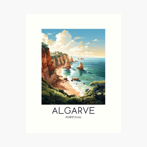 Item preview, A Pop Art Travel Print of Algarve - Portugal  designed and sold by StudioRedKoala.