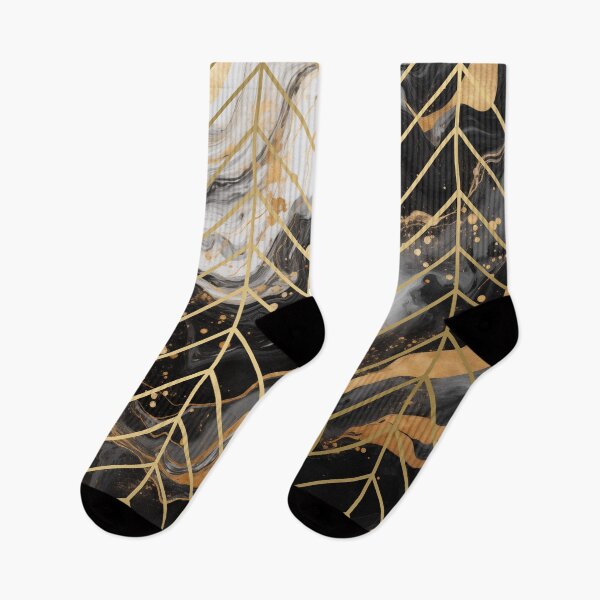 Artikelvorschau, Schwarz-goldener Marmor-Chevron entworfen und verkauft von CreateHappy.