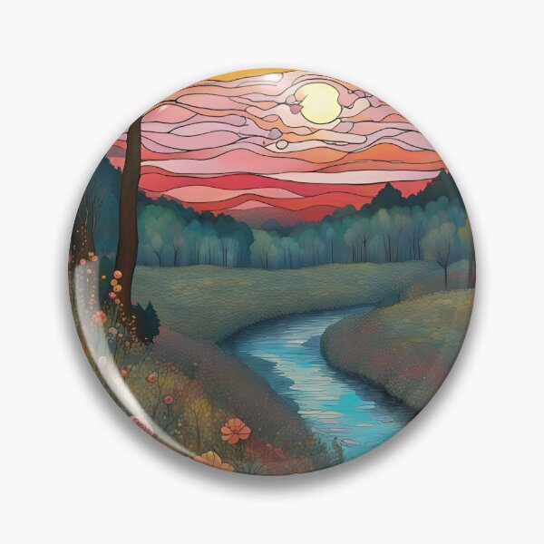 Item preview, Rising Sun in a Valley with Flowers. designed and sold by Artbyterigibson.