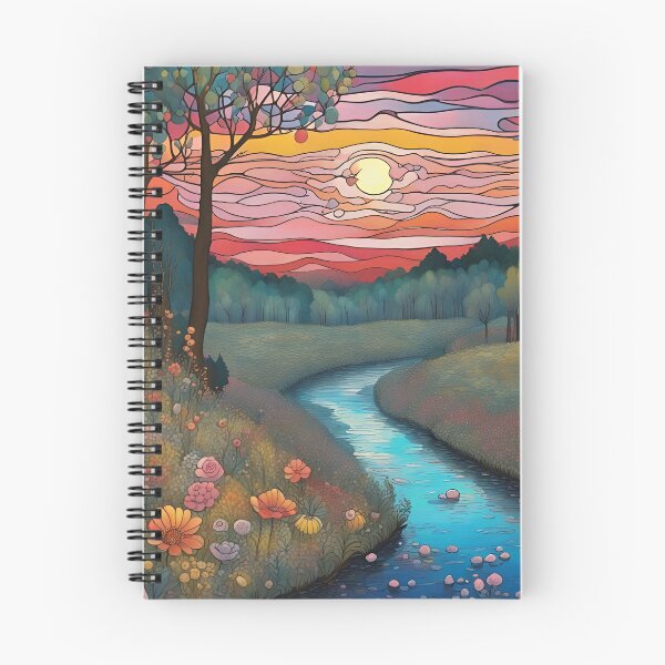 Item preview, Rising Sun in a Valley with Flowers. designed and sold by Artbyterigibson.