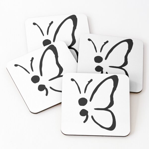 Item preview, Beautiful butterfly with semi colon with love for mental health awareness and suicide prevention in black and white designed and sold by adesignworld.