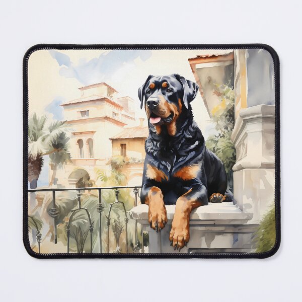 Item preview, Rottweilor sitting in front of the house designed and sold by PawfectTeem.