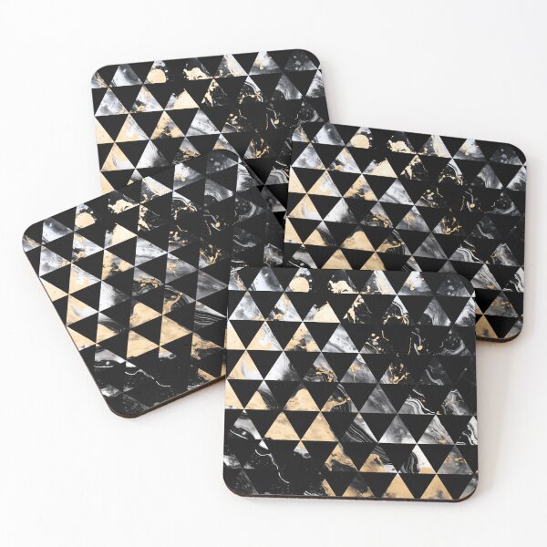 Item preview, Geometric Black & Gold Marble designed and sold by CreateHappy.