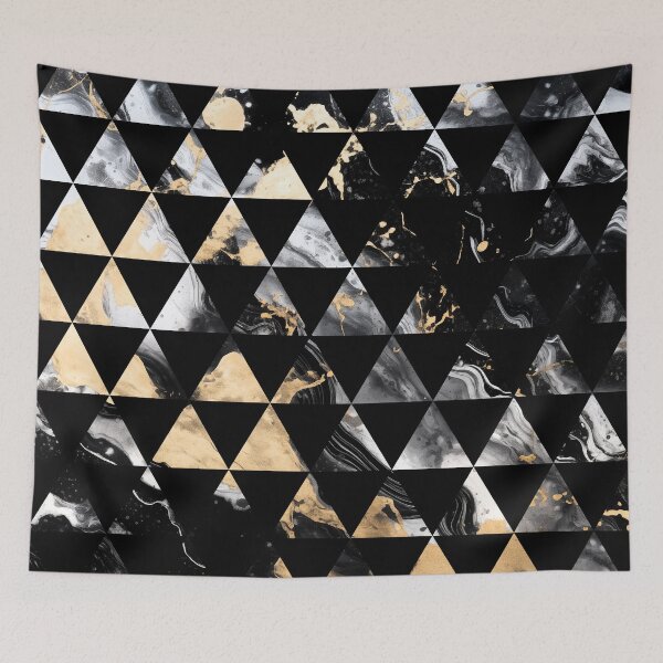 Item preview, Geometric Black & Gold Marble designed and sold by CreateHappy.